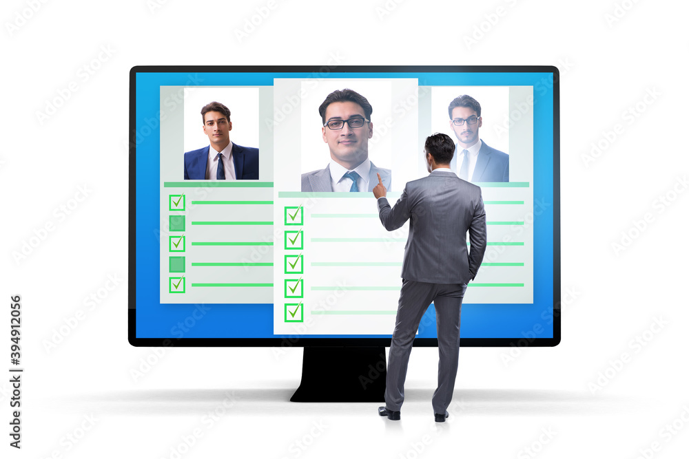 Recruitment and employment concept with cv Recruitment and employment concept with cv