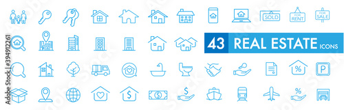 Real Estate icons collection vector