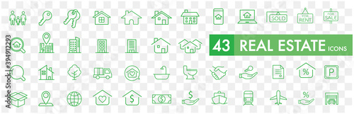 Real Estate icons collection vector