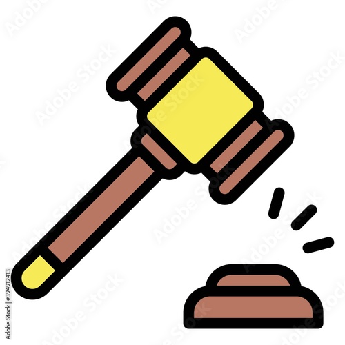 Gavel icon, Protest related vector