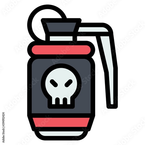 Grenade icon, Protest related vector