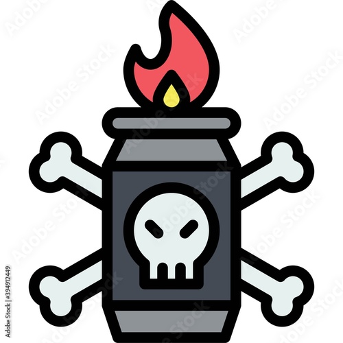 Molotov cocktail icon, Protest related vector
