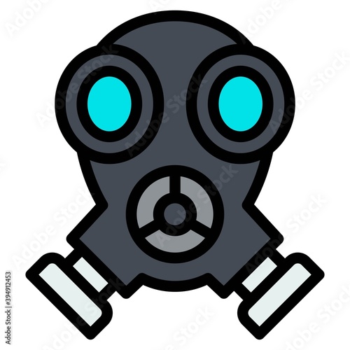 Gas mask icon, Protest related vector