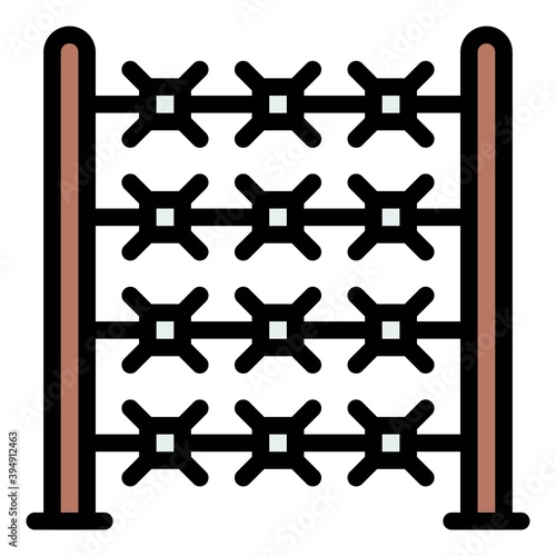 Barbed wire icon, Protest related vector