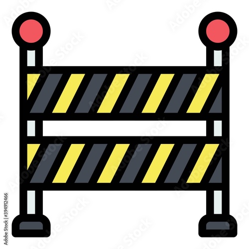 Traffic barrier icon, Protest related vector