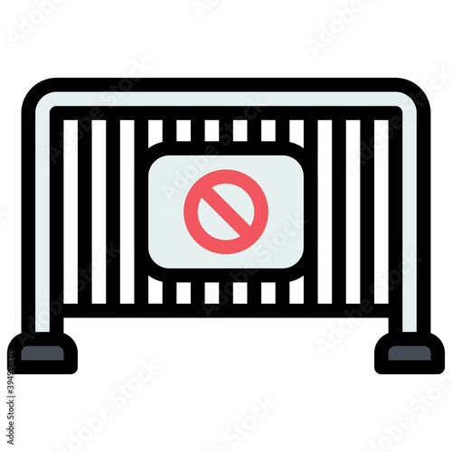 Barricade icon, Protest related vector