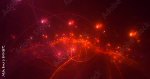 3D rendering abstract multicolor fractal light background 