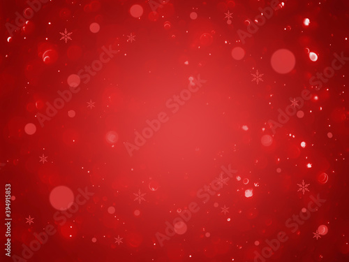 Christmas background red.Red color abstract background with soft blur bokeh light effect.