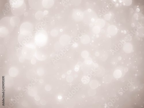 christmas background white snow.White and Silver lights on bokeh abstract background.