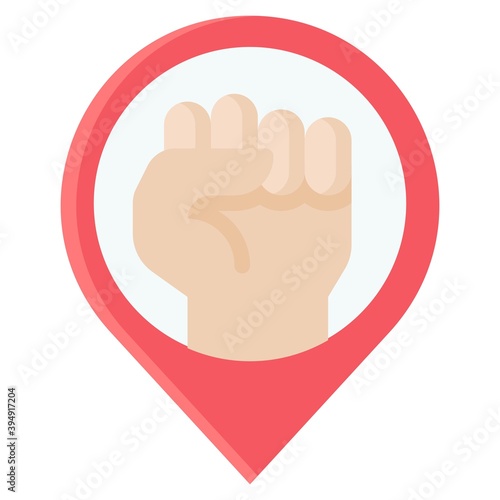 Protest location icon, Protest related vector