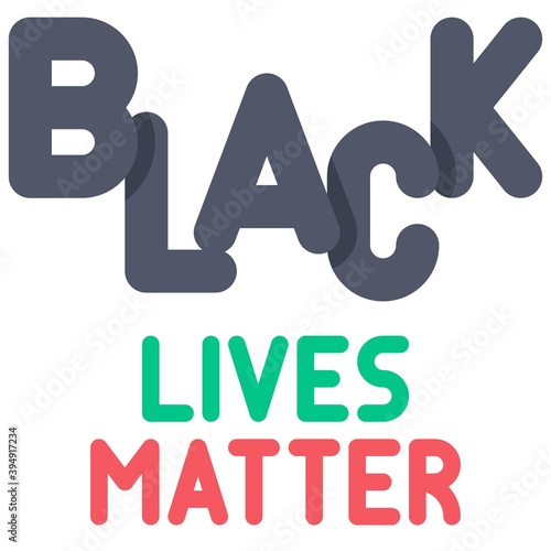 Black lives matter icon, Protest related vector