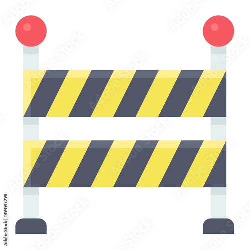 Traffic barrier icon, Protest related vector