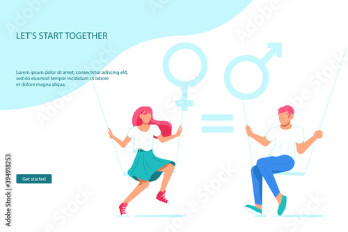 Gender equality Landing web page template
