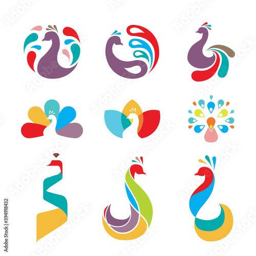 Peacock bird logo design