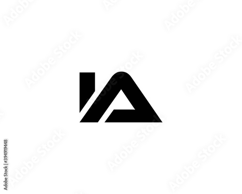 Fényképezés IA AI LETTER LOGO DESIGN VECTOR TEMPLATE. IA AI LOGO DESIGN.