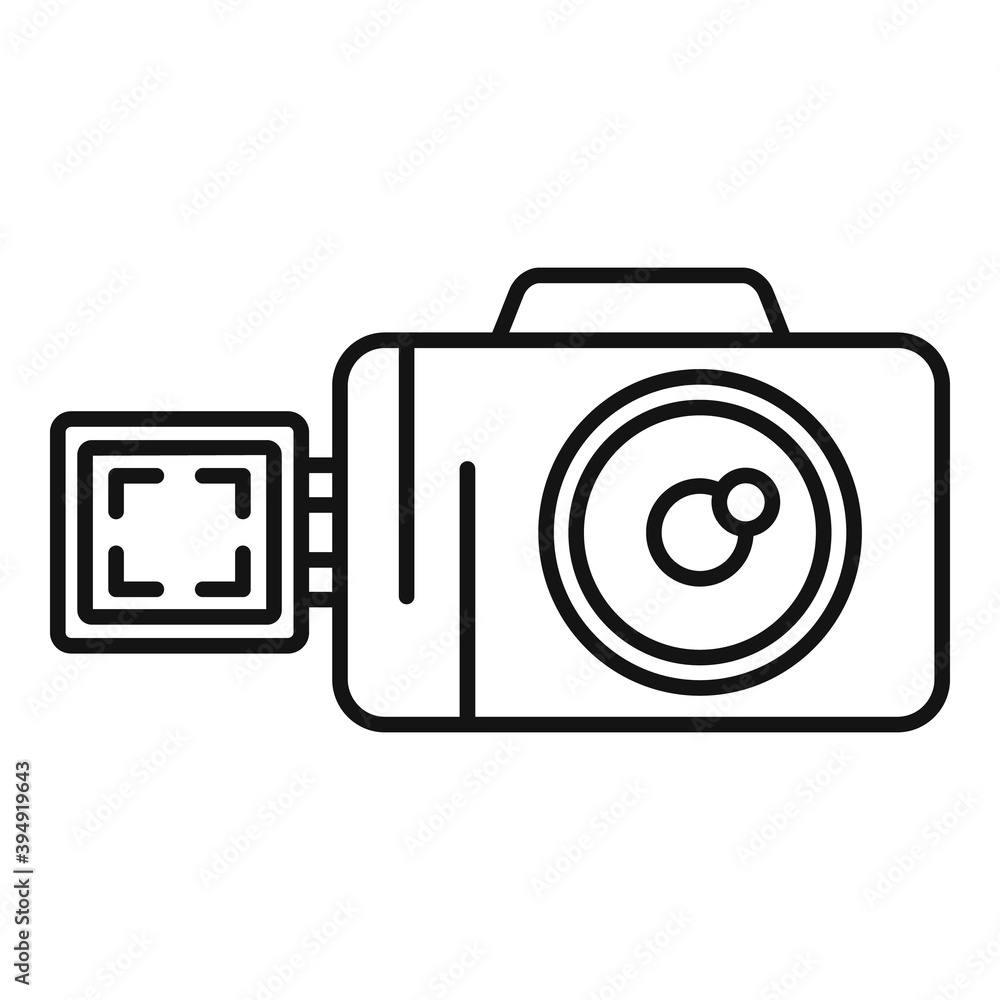 Screen recording camera icon. Outline screen recording camera vector icon for web design isolated on white background Screen recording camera icon. Outline screen recording camera vector icon for web design isolated on white background