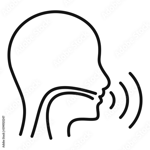 Procedure speech therapist icon. Outline procedure speech therapist vector icon for web design isolated on white background