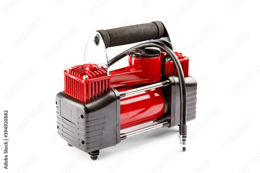 car compressor isolated on white background. Electric pum