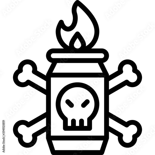 Molotov cocktail icon, Protest related vector