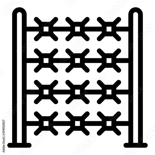 Barbed wire icon, Protest related vector