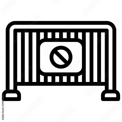 Barricade icon, Protest related vector