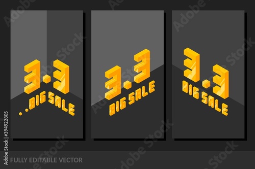 3.3 march online shopping day social media story banner template