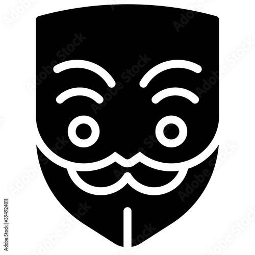 Mask icon, Protest related vector
