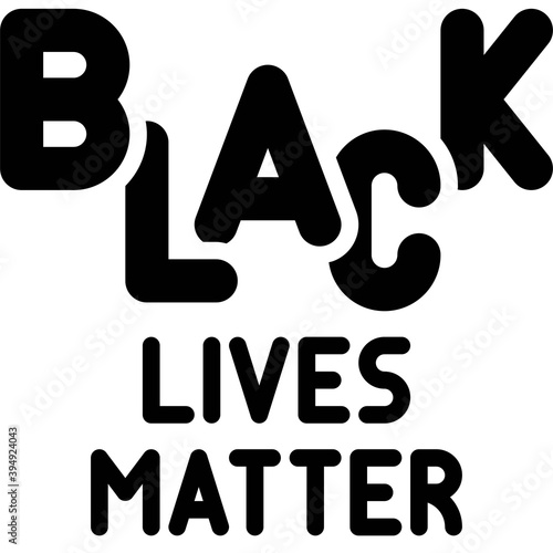 Black lives matter icon, Protest related vector