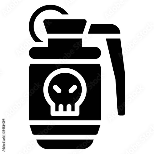 Grenade icon, Protest related vector