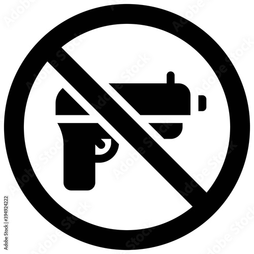 No weapon icon, Protest related vector