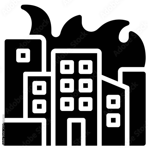 Arson icon, Protest related vector