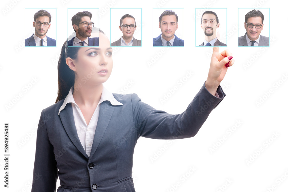 Recruitment and employment concept with businessman Recruitment and employment concept with businessman