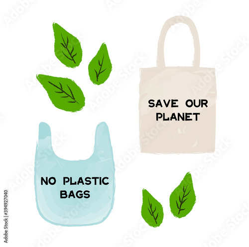 no plactic bag save our planet environment
