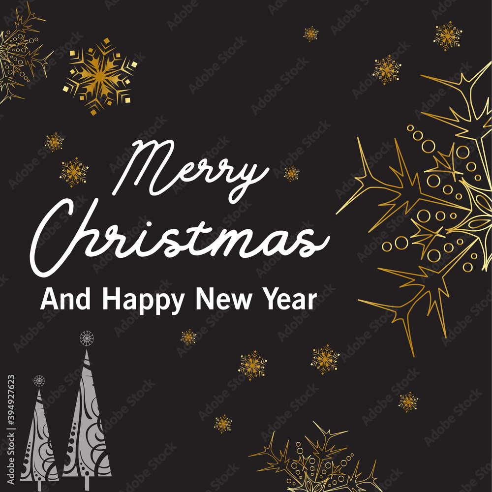 Vector illustration of happy new year . Marry christmas posters set. Posters with place for text. Marry christmas background for flayers and brochure