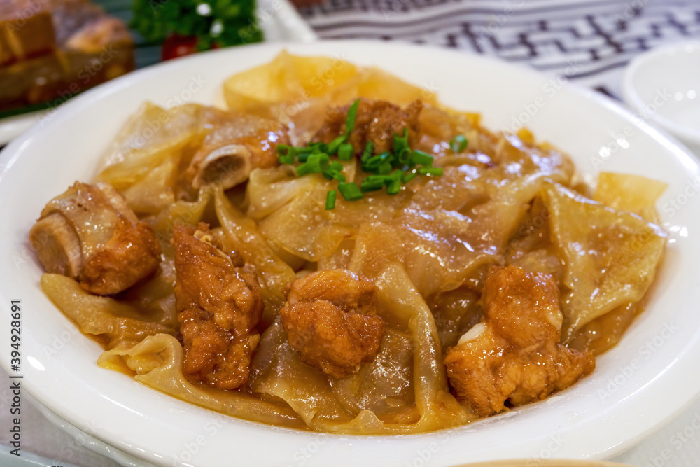 A Cantonese morning tea dim sum, pork ribs steamed with Chencun noodles A Cantonese morning tea dim sum, pork ribs steamed with Chencun noodles