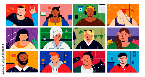 Online education, quarantine, business conference concept