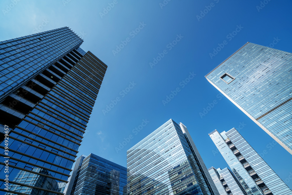 Modern skyscrapers in the business district, Xiamen, China.