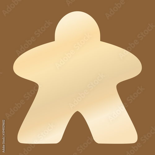 Board game meeple piece simple flat vector icon for design template.