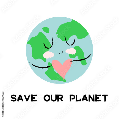 save our planet earth cute 