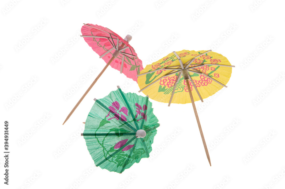 Obraz premium cocktail umbrellas isolated
