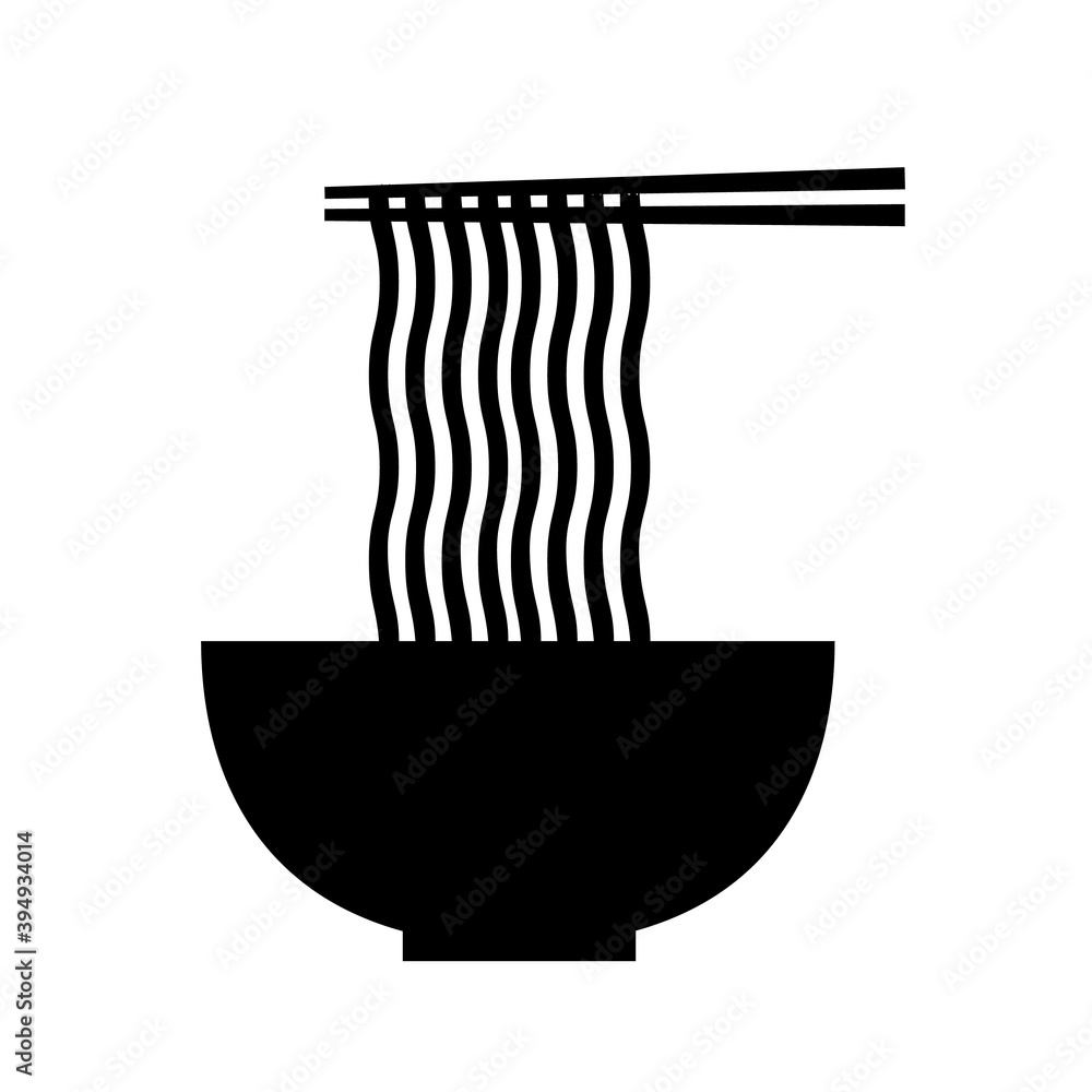 hot noodle logo. flat style. noodles and chopsticks symbol. bowl of noodles with chopsticks on white background. ramen noodles soup sign. hot noodle logo. flat style. noodles and chopsticks symbol. bowl of noodles with chopsticks on white background. ramen noodles soup sign.