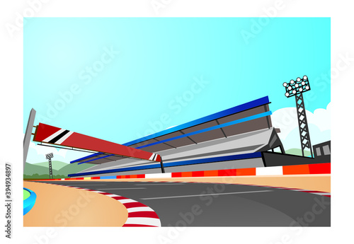Racetrack at day