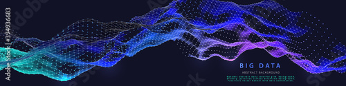 Abstract analytical background with wireframe algorithm analyze data. Quantum cryptography concept. Analytics algorithms data. Banner for business, science and technology.Big data.