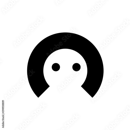 User account avatar icon, ,pictogram isolated on white. Admin profile symbol, logo illustration.