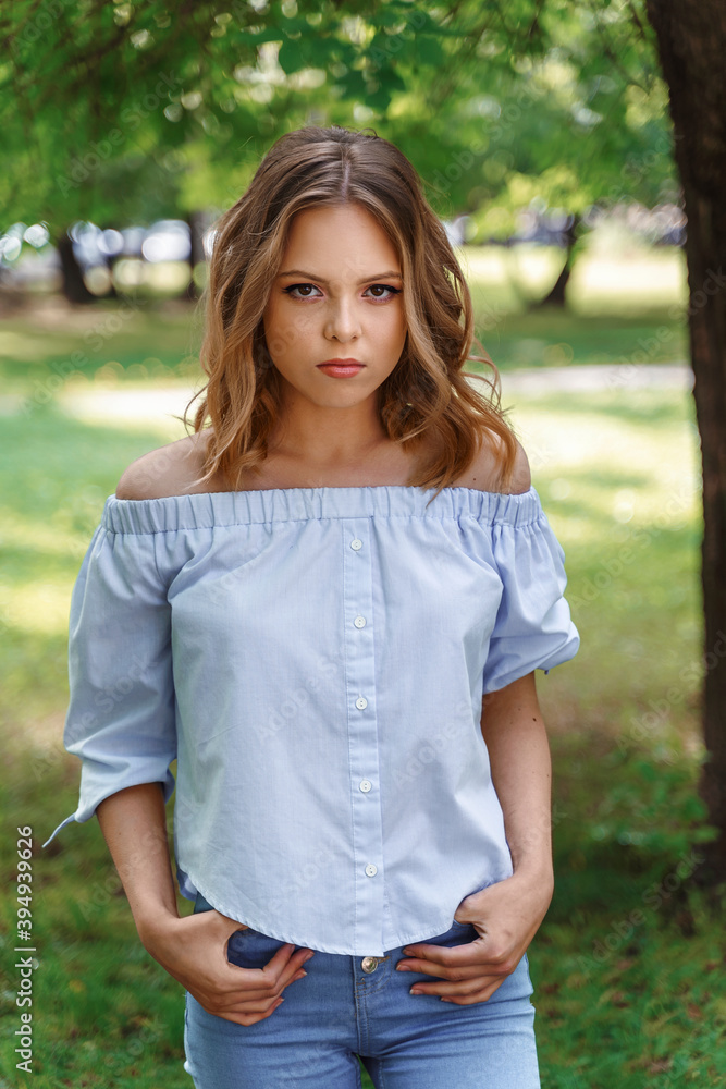 portrait of a beautiful teenage girl on a summer day portrait of a beautiful teenage girl on a summer day