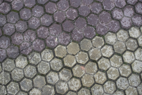 Tile road round close up