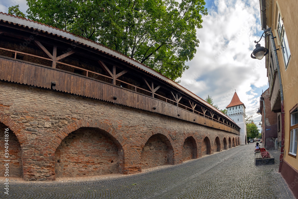 Obraz premium Fortress Street in Sibiu, Transylvania, Romania