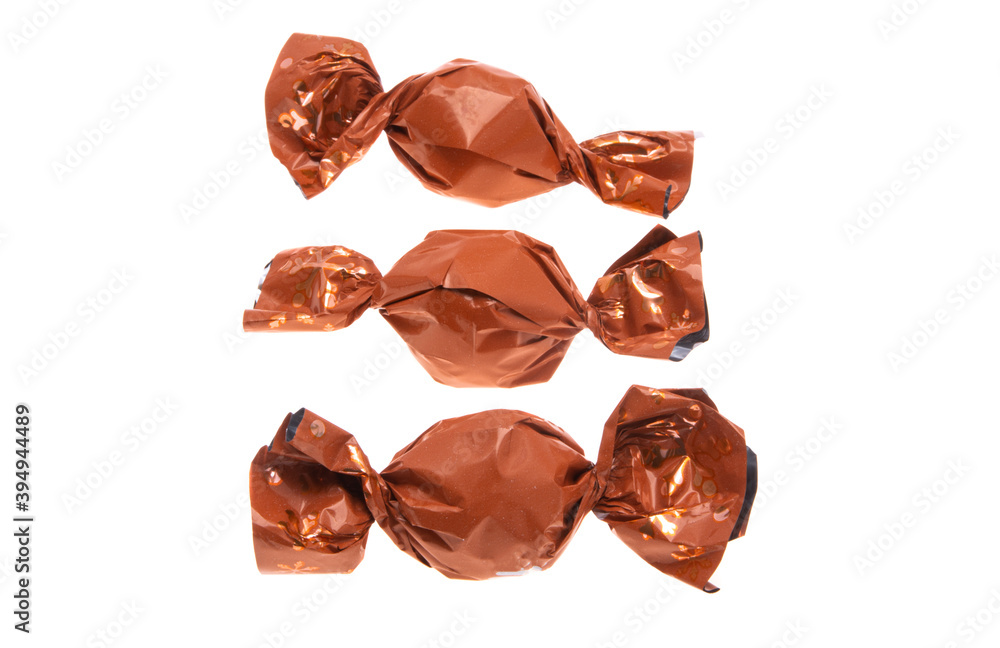 candy in wrapper isolated