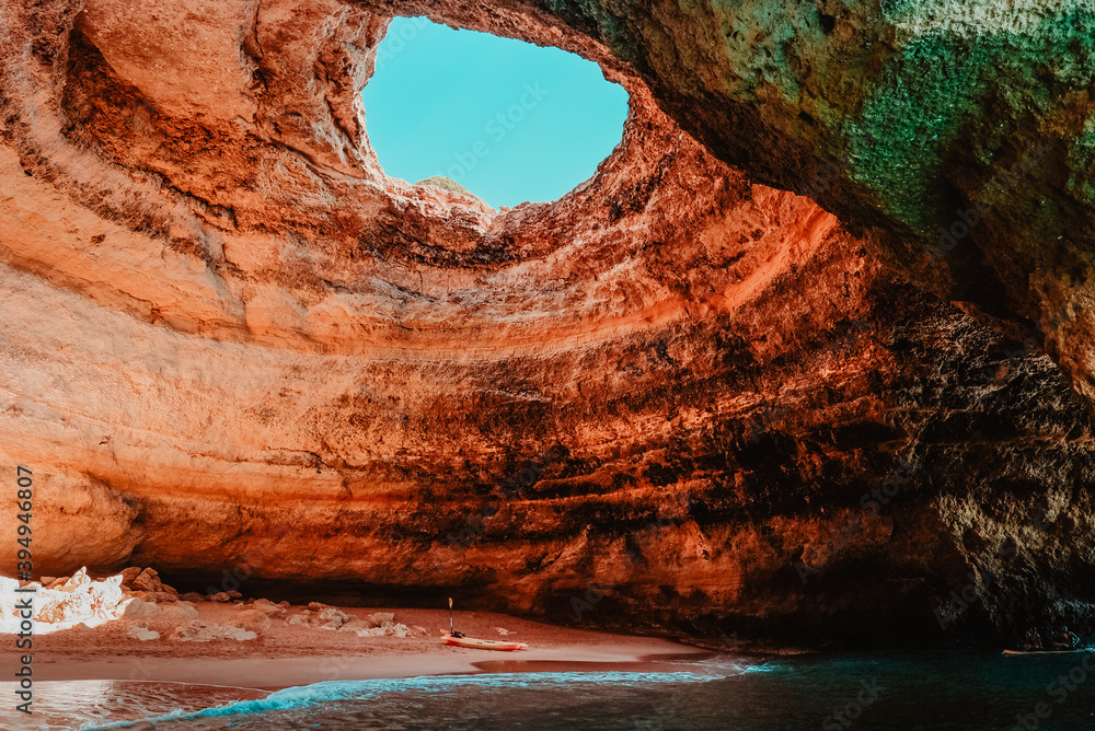 Landscape of the Benagil cave in the Algarve, Portugal. Landscape of the Benagil cave in the Algarve, Portugal.