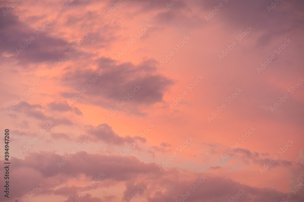 Beautiful purple sky background before sunset.